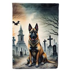 DAC2013GF 15.5 x 11.25 in. Belgian Malinois Spooky Halloween Garden Flag