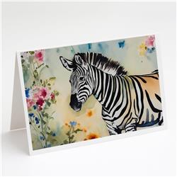 DAC3014GCA7P 5 x 7 in. Zebra Greeting Cards - Pack of 8