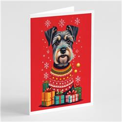 DAC3155GCA7P 0.01 x 5 x 7 in. Schnauzer Holiday Christmas Greeting Cards, Pack of 8