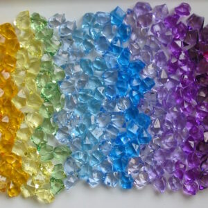 HT011 Clear Acrylic Rock, Medium - Natural Blue