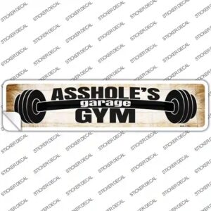 K-1716s-S Assholes Gym Novelty Narrow Sticker Decal - Small