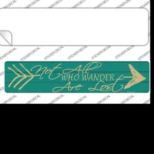 K-549s-L Not All Who Wonder Novelty Narrow Sticker Decal - Large