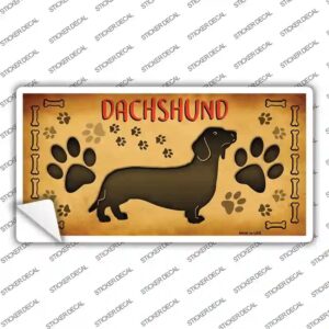 LP-10442s-S Dachshund Novelty Sticker Decal - Small