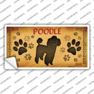 LP-10455s-S Poodle Novelty Sticker Decal - Small