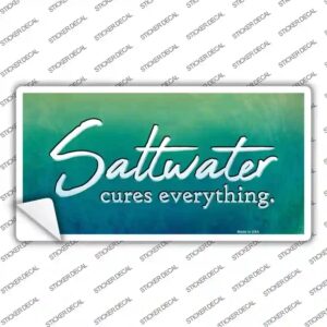 LP-11888s-L Saltwater Cures Everything Novelty Sticker Decal - Large