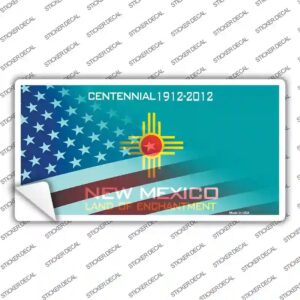 LP-12430s-L Mexico Half American Flag Novelty Sticker Decal - Large