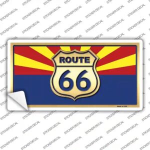 LP-1256s-L Route 66 Arizona State Flag Novelty Sticker Decal - Large