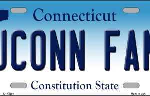LP-12694 6 x 12 in. UConn Fan Novelty Metal License Plate