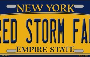 LP-12917 6 x 12 in. Red Storm Fan Novelty Metal License Plate