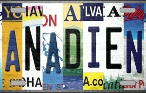 LP-13245 6 x 12 in. Canadiens Strip Art Novelty Metal License Plate Tag