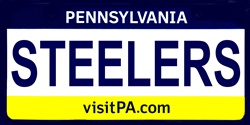 LP-2058 Pennsylvania State Background License Plates- Steelers