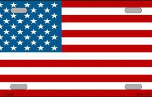 LP-3566 American Flag Metal Novelty License Plate