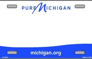 LP-5279 Michigan Novelty State Background Blank Metal License Plate