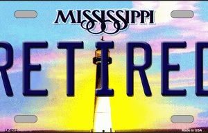 LP-6572 Retired Mississippi Novelty Metal License Plate