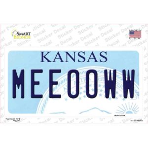 LP-6643s-M Meeooww Kansas Novelty Sticker Decal - Medium