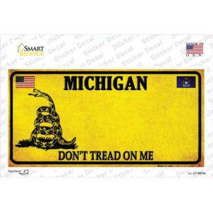 LP-8854s-M Michigan Dont Tread on Me Novelty Sticker Decal - Medium