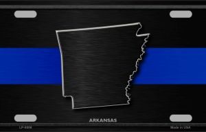 LP-8886 6 x 12 in. Arkansas Thin Blue Line Novelty Metal License Plate