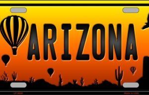 LP-9540 Balloon Arizona Scenic Background Novelty Metal License Plate - 6 x 12 in.