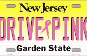 LP-9665 Drive Pink New Jersey Novelty Metal License Plate - 6 x 12 in.