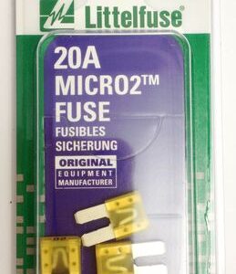 Littelfuse L24-MIC2020VP Micro2 32V & 20A Blade Fuses, Yellow