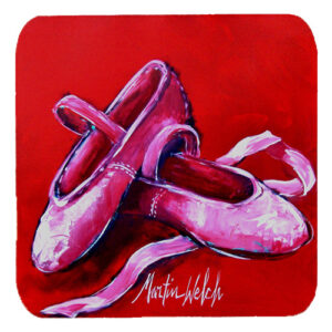 MW1007FC Ballet Pair Of Ballet Shoes Foam Coasters- Set Of 4