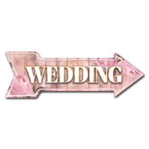 P-ARROW-999550 18 in. Wedding Arrow Sign