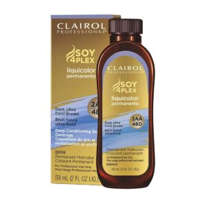 P3CLAIRL-030 2 oz Professional Soy4Plex LiquiColor Permanent Hair Color - 2AA 48D Dark Ultra Cool Brown