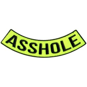 PPM5182 4 x 1 in. Asshole Bottom Rocker Patch - Multi Color
