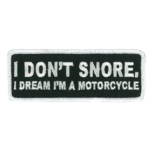 PPW1109 4 x 2 in. I Dont Snore Embroidered Patch - Multi Color