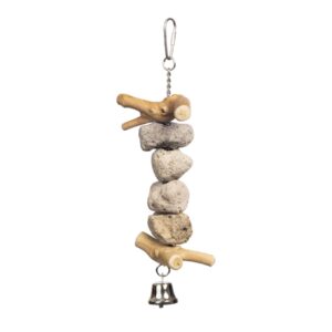 Prevue Pet 60240 Block Rock - Naturals Sound & Movement Pet Toy, Natural