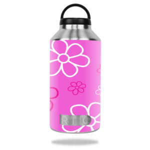 RTBOT64-Flower Power Skin for RTIC 64 oz Bottle 2016 Wrap Cover - Flower Power