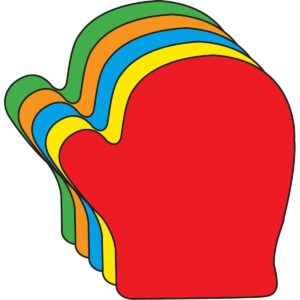 SE-8511 6 x 7 in. Large Assorted Creative Cut-Out, Mitten - 31 Sheets per Pack