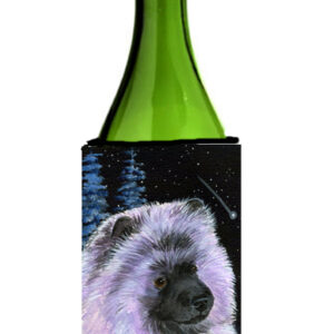 SS8412LITERK Starry Night Keeshond Wine bottle sleeve Hugger