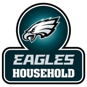 Siskiyou Sports FHHD065 NFL Philadelphia Eagles Household Auto Decal - One Size