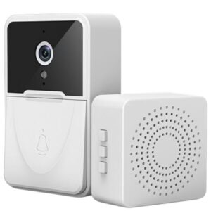Smart Wireless Wi-Fi Video Doorbell Security Phone Door Bell Intercom Camera Door Bell Chime Two Way Audio Night Vision, White