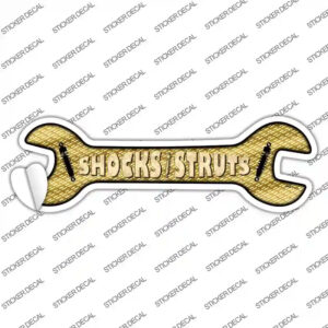 W-023s-S Shocks & Struts Novelty Wrench Sticker Decal - Small