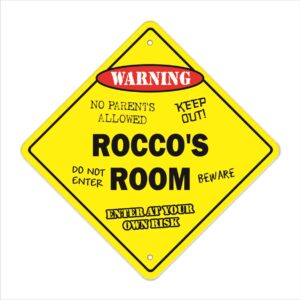 X-Roccos Room 12 x 12 in. Crossing Zone Xing Room Sign - Roccos