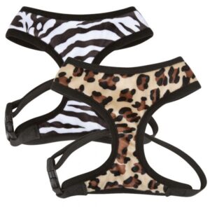 ZA5181 20 13 Plush Print Harness Leopard - Large